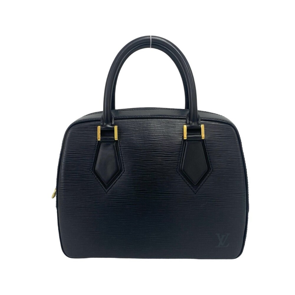 LOUIS VUITTON Vintage Sablon Epi Leather Handbag Mini Boston Bag Black 60805